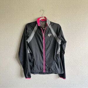 Pearl Izumi Black Pink Windbreaker Convertible Jacket Large